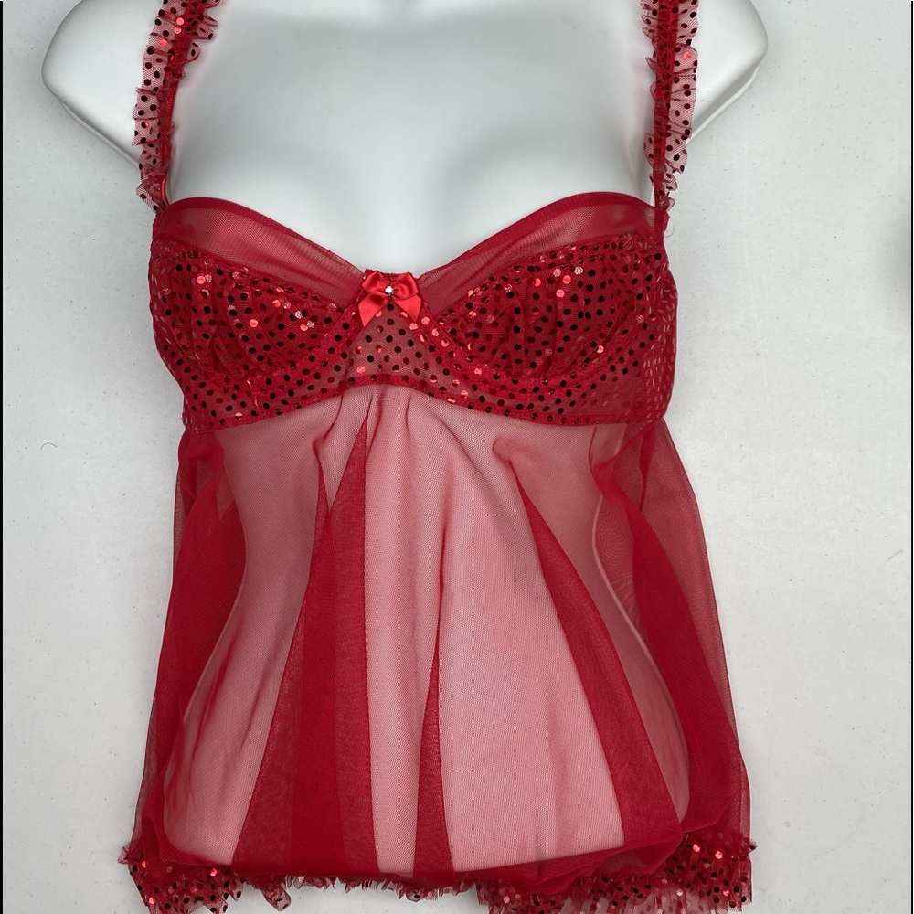 Shirley of Hollywood RED Nighty, S. *P1013